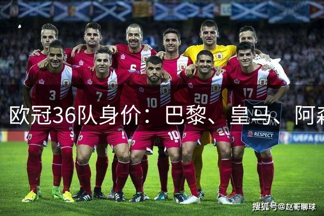 欧冠36队身价：巴黎、皇马、阿森纳超14亿欧前三，最低仅1700万欧